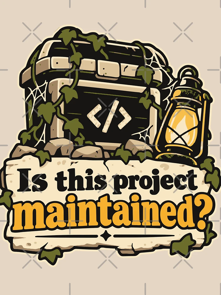 Thumbnail 4 of 4, Relaxed Fit T-Shirt, Is This Project Maintained? Code Explorer Design designed and sold by ThreadQuirk.