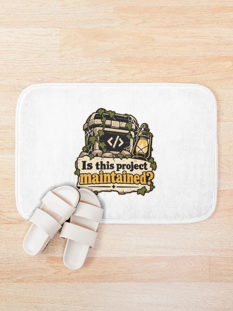 Thumbnail 1 of 6, Bath Mat, Is This Project Maintained? Code Explorer Design designed and sold by ThreadQuirk.