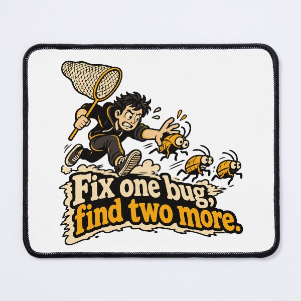 Item preview, Fix One Bug, Find Two More Comic Bug Hunt designed and sold by ThreadQuirk.