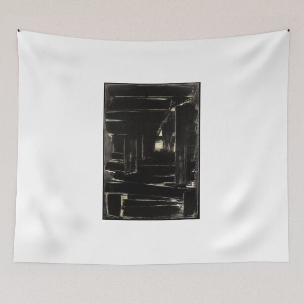 Item preview, Pierre Soulages art - Pierre Soulages artist - Pierre Soulages painting - Pierre Soulages abstract art - Pierre Soulages black painting designed and sold by Rohyadalim.