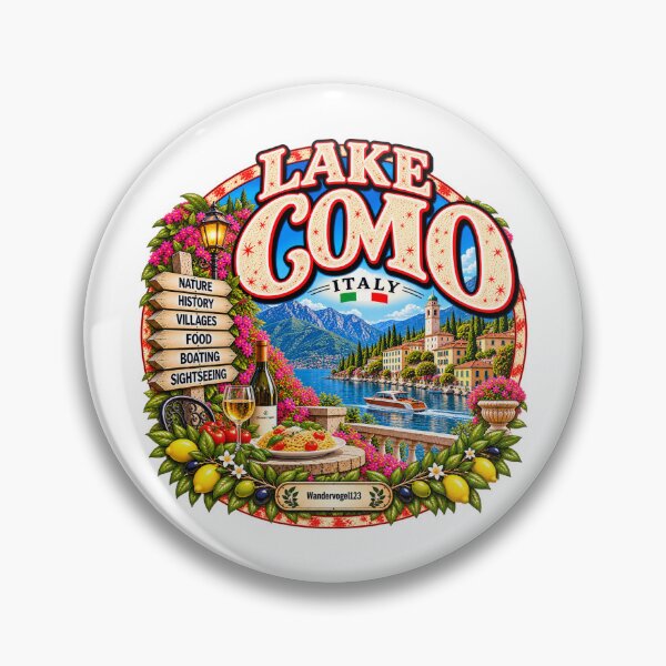 Item preview, Lake Como, Italy – Alpine panorama & Dolce Vita designed and sold by Wandervogel123.