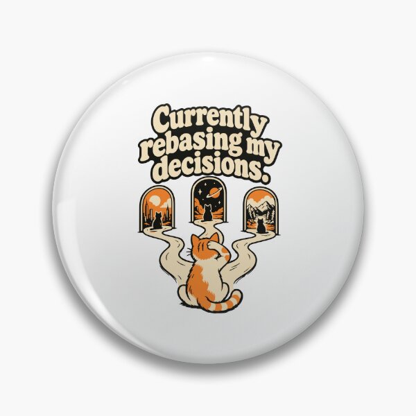 Item preview, Currently Rebasing My Decisions Cat Design designed and sold by ThreadQuirk.