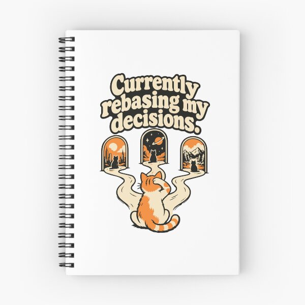 Item preview, Currently Rebasing My Decisions Cat Design designed and sold by ThreadQuirk.