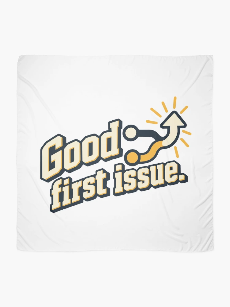 Thumbnail 2 of 3, Scarf, Good First Issue Open Source Graphic designed and sold by ThreadQuirk.