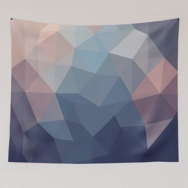 Item preview, Pastel and Dark Blue Geometric Abstract  designed and sold by shelteredinside.