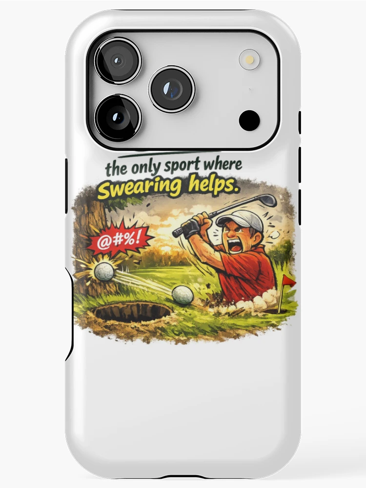Thumbnail 1 of 4, iPhone Case, Golf Swearing Helps Comic Design designed and sold by RMBPrintStudio.