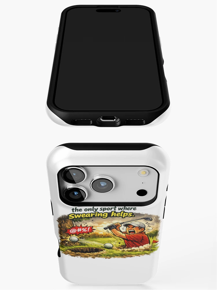 Thumbnail 3 of 4, iPhone Case, Golf Swearing Helps Comic Design designed and sold by RMBPrintStudio.