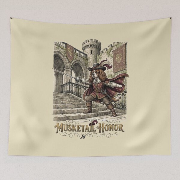 Item preview, Musketail Honor Funny Musketeer Movie Dog Swashbuckling Adventure Spaniel Lover Gift designed and sold by FurRealStudioCo.