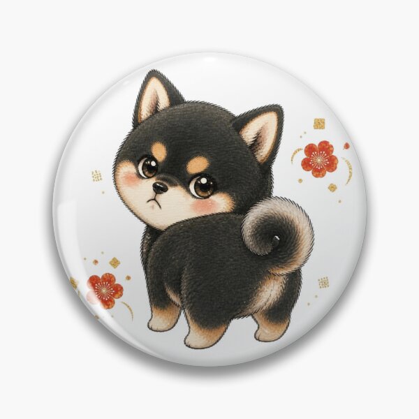 Item preview, Sulking Black and Tan Shiba Inu – Pouty Mood designed and sold by Kawaii Matcha Studio.