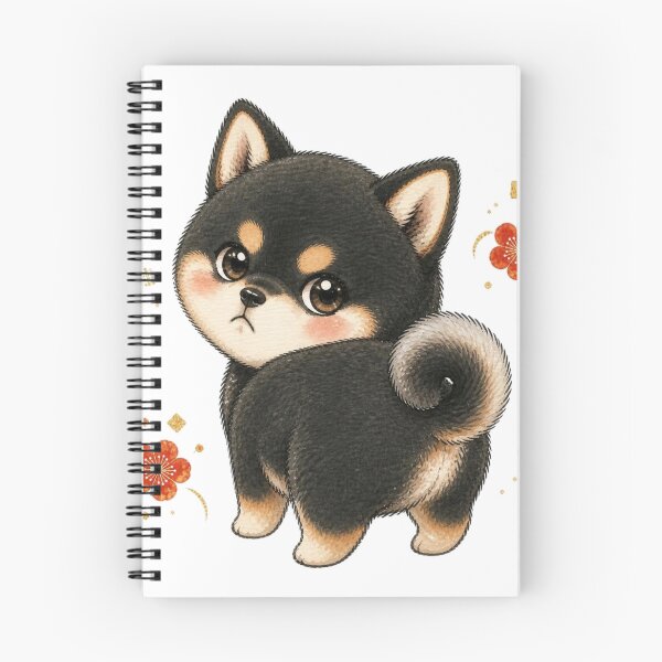 Item preview, Sulking Black and Tan Shiba Inu – Pouty Mood designed and sold by Kawaii Matcha Studio.