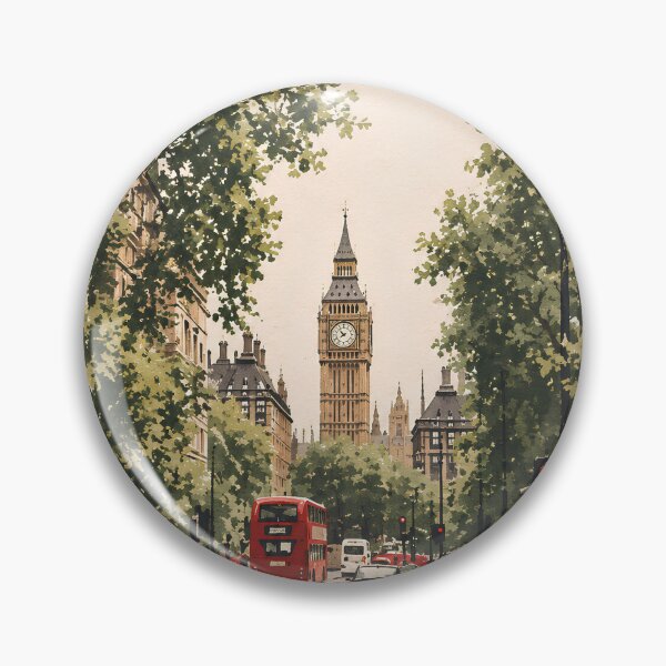 Item preview, London - Minimalist Travel Illustration designed and sold by IslandWild Co.