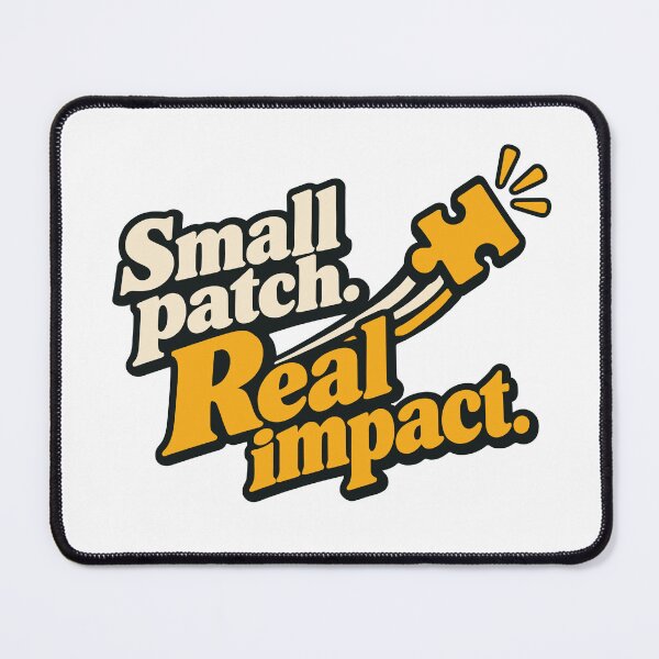 Item preview, Small Patch, Real Impact Graphic designed and sold by ThreadQuirk.
