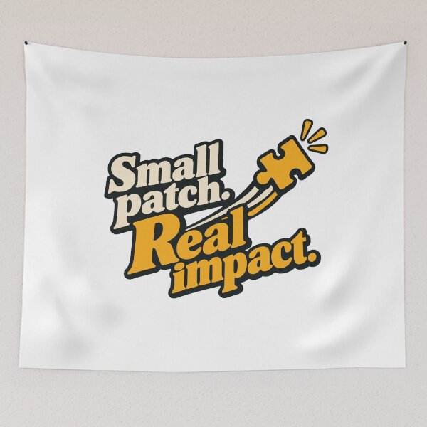 Item preview, Small Patch, Real Impact Graphic designed and sold by ThreadQuirk.