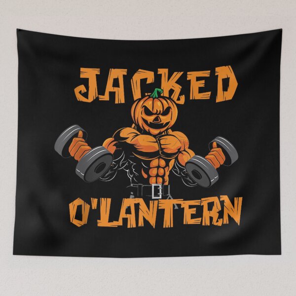 Artikelvorschau, Jacked O'Lantern Halloween Gym Workout Lifting Pumpkin Funny entworfen und verkauft von Phil Ben.