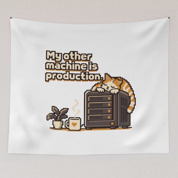 Item preview, My Other Machine Is Production Pixel Art designed and sold by ThreadQuirk.