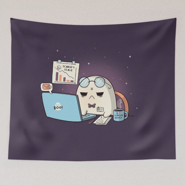 Item preview, Professional Haunter – Funny Kawaii Ghost Office Humor designed and sold by Freecheese.