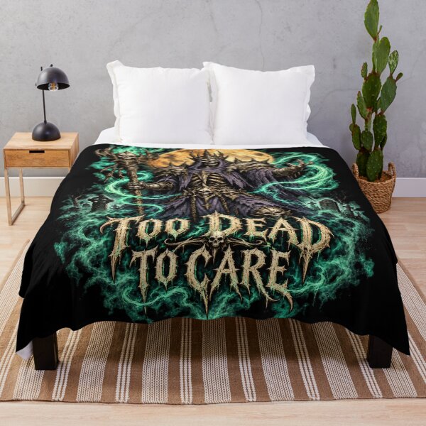 Artikelvorschau, Too Dead to Care – Dark Fantasy Lich King Skeleton Reaper entworfen und verkauft von Daagath.