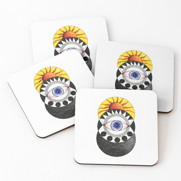 Item preview, Mystical All Seeing Eye Sun Mandala – Gothic Occult Spiritual Art designed and sold by NipunCanvas7.