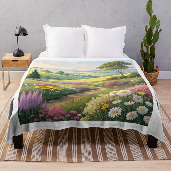 Item preview, Flower Landscape Design – Colorful Floral Nature Scenery designed and sold by Amsafjol.