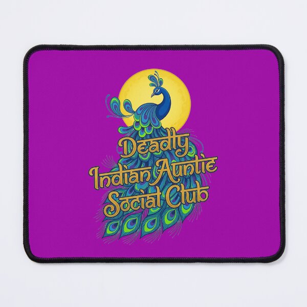 Item preview, Deadly Indian Auntie Social Club Desi Humor Peacock Rangoli designed and sold by QuirkyGuacamole.