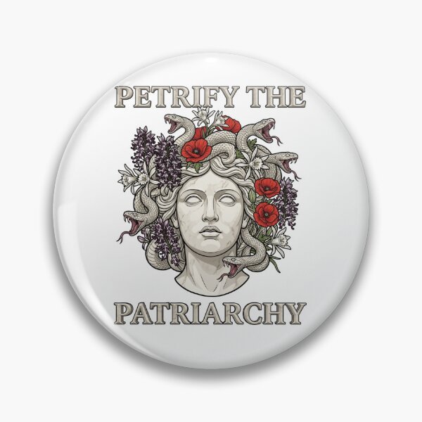 Artikelvorschau, Medusa versteinert das Patriarchat Griechische Mythologie Mittelmeerblumen entworfen und verkauft von QuirkyGuacamole.