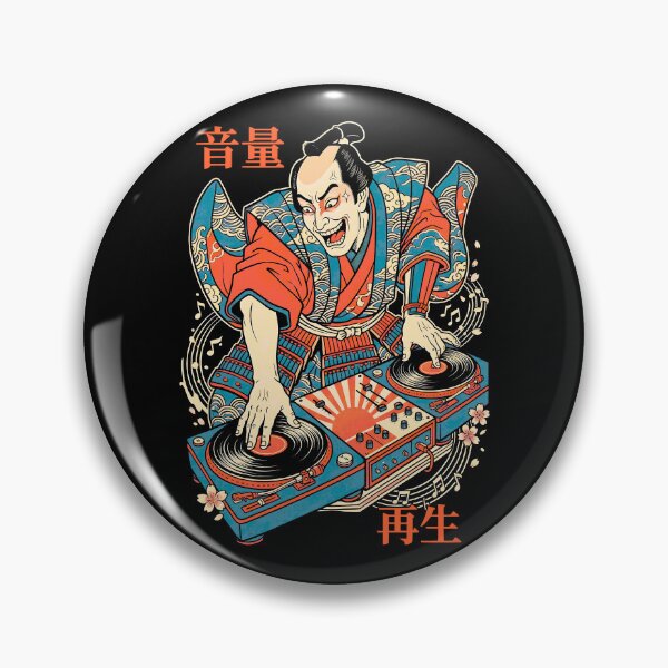 Artikelvorschau, DJ Samurai Vinyl Record Music Volume Japanese Kanji entworfen und verkauft von GrandeDuc.