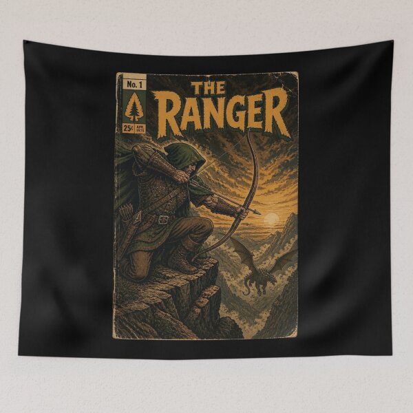 Item preview, The Ranger - Hunter's Mark Retro Comic Cover | TTRPG Fantasy designed and sold by Dice_Goblin_Studio.
