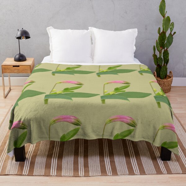 Item preview, Pink Parrot Lily Bud – Dark Botanical Nature Art designed and sold by PicturePic.