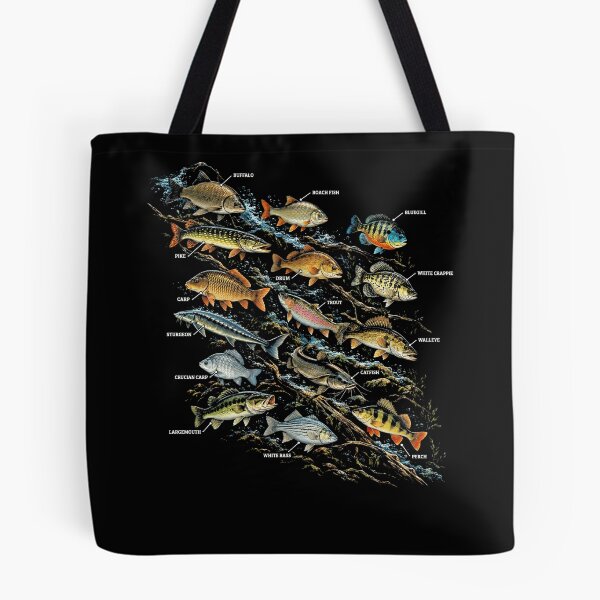 Item preview, Freshwater Fish Species Identification Angler Fisherman Guide designed and sold by FolkGraphics.