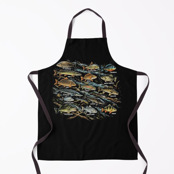 Item preview, Buffalo Roach Fish Bluegill Pike Carp Reddrum White Crappie Sturgeon Trout Walleye Grass Carp Catfish Largemouth White Bass Perch Fish Species Fishing Angler Enthusiast Guide designed and sold by FolkGraphics.