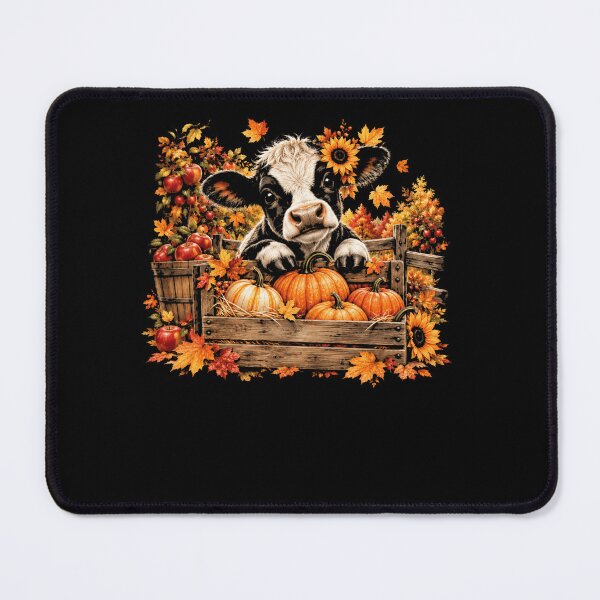 Item preview, Autumn Cow Pumpkin Harvest Farmhouse Fall designed and sold by FolkGraphics.