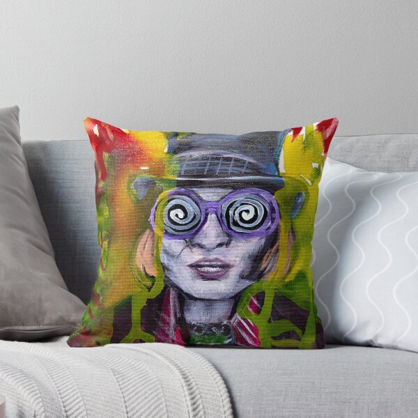 Item preview, Johnny Depp stars as Willy Wonka, acrylic painting on canvas notepad by Julie Sosa designed and sold by SpookyTatBabe.