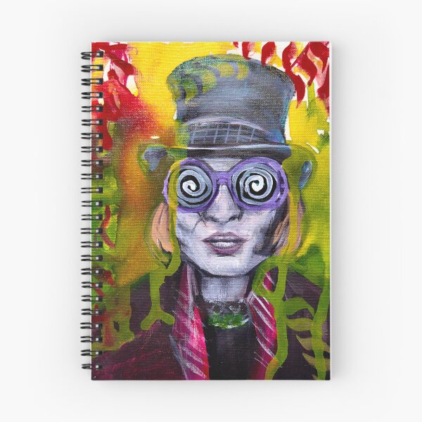 Item preview, Johnny Depp stars as Willy Wonka, acrylic painting on canvas notepad by Julie Sosa designed and sold by SpookyTatBabe.