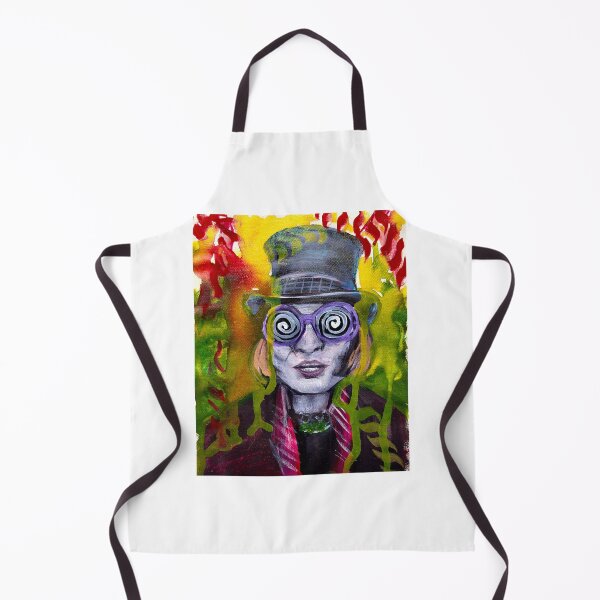 Item preview, Johnny Depp stars as Willy Wonka, acrylic painting on canvas notepad by Julie Sosa designed and sold by SpookyTatBabe.