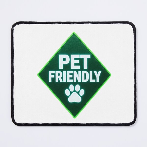 Item preview, Pet Friendly Neon Green Paw Print Sign designed and sold by ExploreAura Studio.