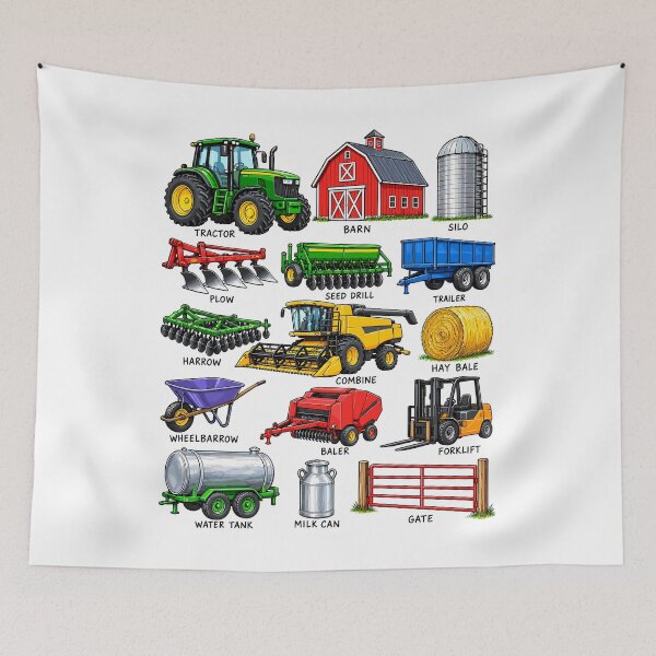 Item preview, Farm Tractor Agricultural Machinery Equipment Collection designed and sold by roni-harbor.