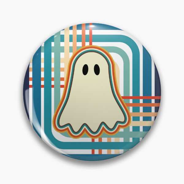 Artikelvorschau, Retro-Regenbogengeist – Niedlicher Vintage-Halloween-Geist entworfen und verkauft von Rav3nArt.