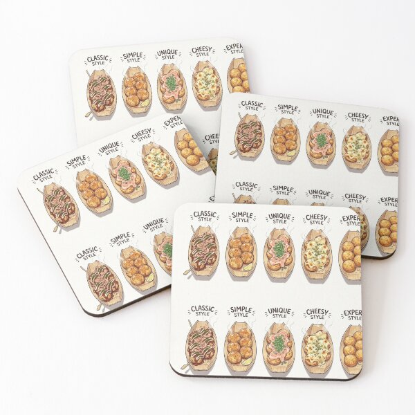Item preview, Takoyaki Japanese Street Food Illustration designed and sold by EchoWave11.