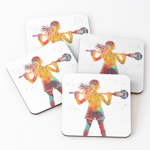 Item preview, Little Girl Lacrosse Player Watercolor Art designed and sold by Liededrom..