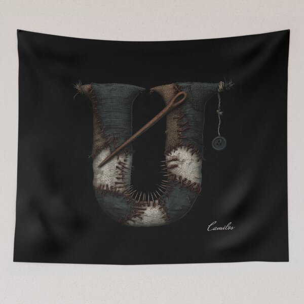 Item preview, Stitched Letter U Monogram, Gothic Patchwork designed and sold by UnstitchedArt.