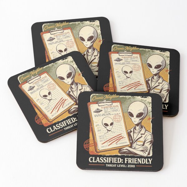 Item preview, Classified Friendly Alien Threat Level Zero designed and sold by NatalieJeans.