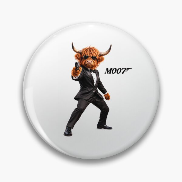 Item preview, MOO7 - The Highland Cow Secret Agent - Funny Cow Spy Parody designed and sold by Collymore.