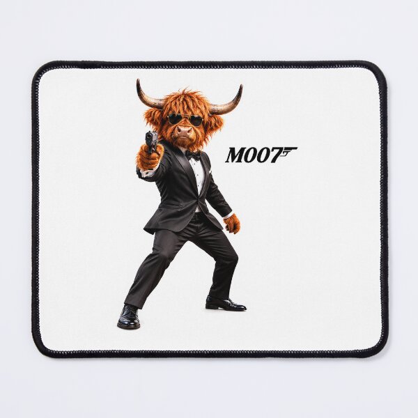 Item preview, MOO7 - The Highland Cow Secret Agent - Funny Cow Spy Parody designed and sold by Collymore.