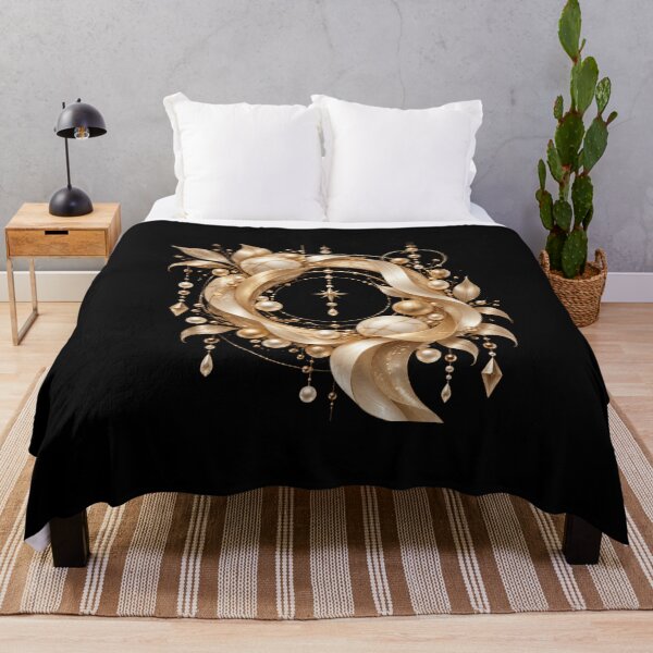 Item preview, Golden Wreath Celestial Star Swirl Art designed and sold by BohoMysticArt.