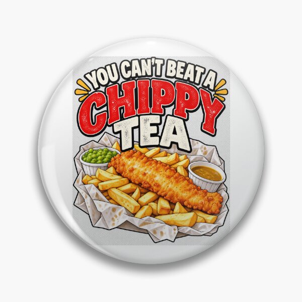 Item preview, You Can't Beat a Chippy Tea – Funny British Fish and Chips Food Humour designed and sold by KeeganDykes.
