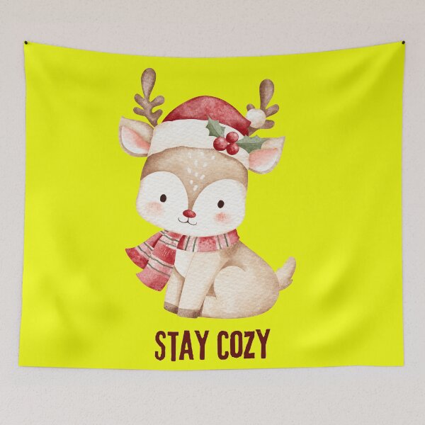 Item preview, Cute Reindeer Stay Cozy Winter - Christmas Holiday Gift designed and sold by stormk10.