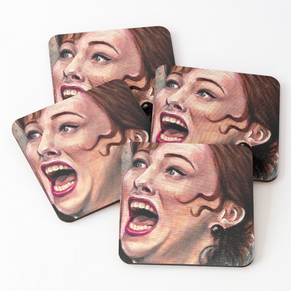 Item preview, catherine o'hara in beetlejuice, acrylic painting on canvas notepad by Julie Sosa designed and sold by SpookyTatBabe.