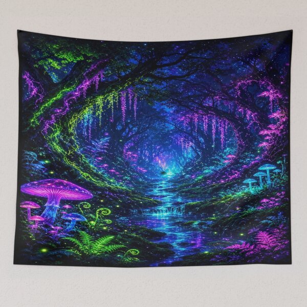 Item preview, Neon rainforest nature art designed and sold by Nexus Space.