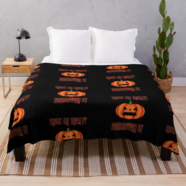 Item preview, TRICK OR TREAT? DISCOVER IT Halloween horror design tee - Scary Pumpkin with blood oversized T-shirt designed and sold by Giobb-Artwork.