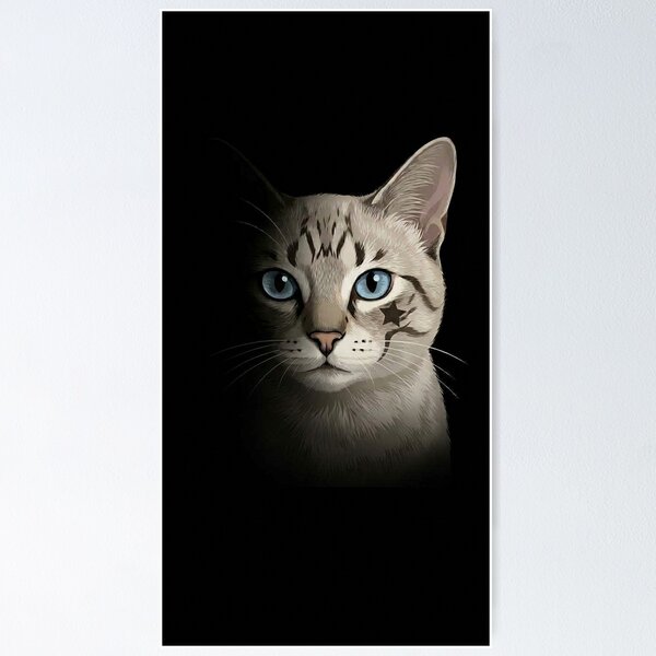 Item preview, Majestic Tabby Cat with Blue Eyes & Star Mark designed and sold by PetalsPaws.